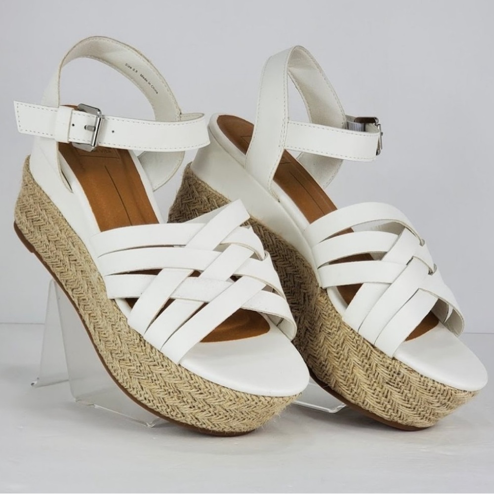 DV8 DOLCE VITA espadrille wedge sandal white
Size: 10